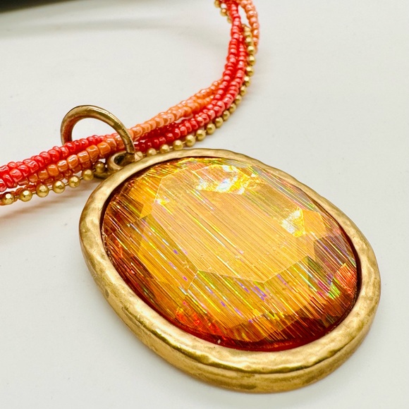 Vintage Dichroic Large pendant necklace - Picture 11 of 14
